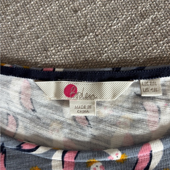 Boden Cockatoo Novelty Print Short Sleeve Dress Cotton Spring Summer Resort 4R - Picture 8 of 11